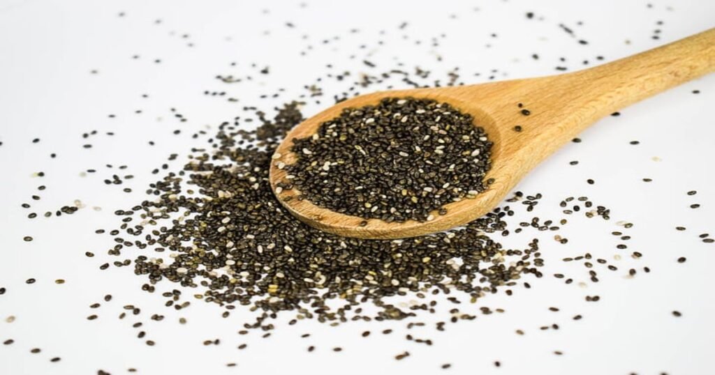 A spoon of chia seed